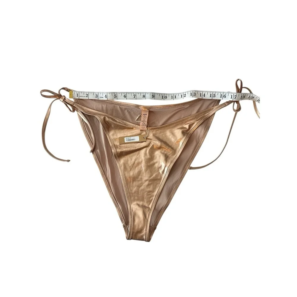 Skims | Metallic Champagne Swim Skimpy Triangle Bottom Women's 4X Plus Beach New